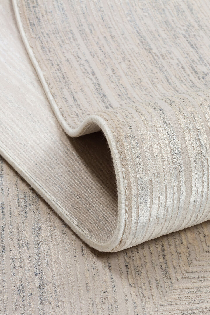 Luxury Diamond Modern Rönesans Viskon Halı Da02 Krem - 3