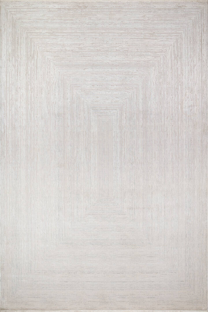 Luxury Diamond Modern Rönesans Viskon Halı Da02 Krem - 1