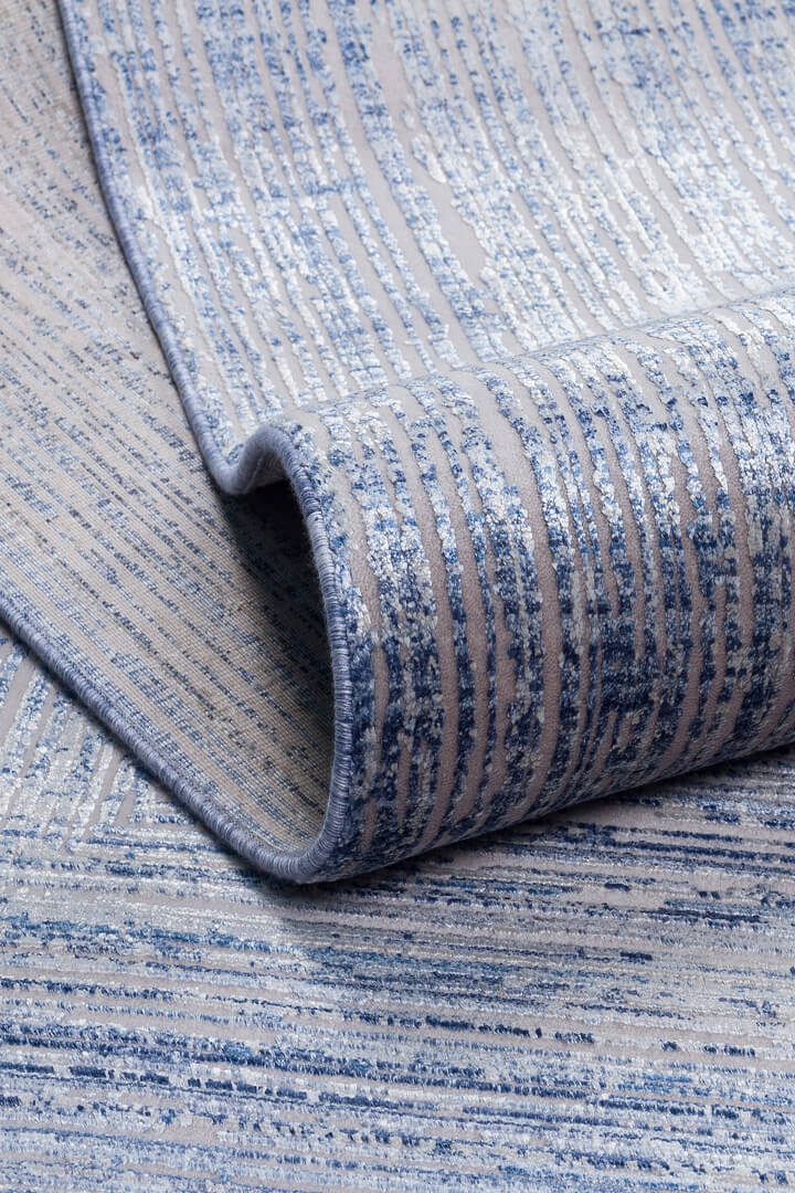 Luxury Diamond Modern Rönesans Viskon Halı Da02 Mavi - 3