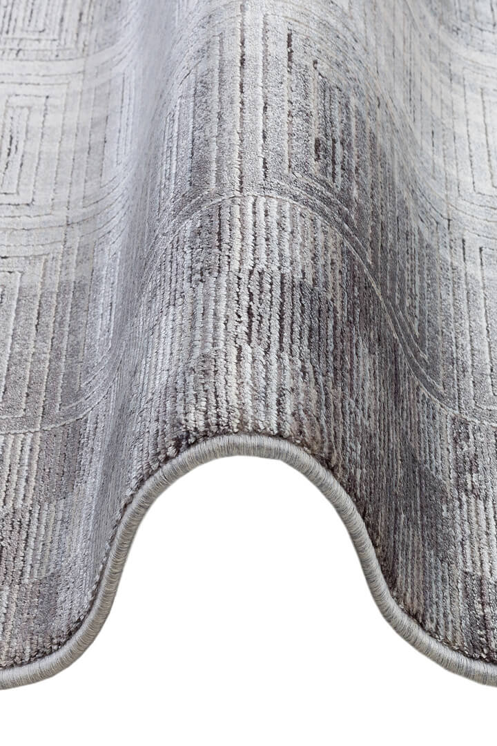 Luxury Diamond Modern Rönesans Viskon Halı Da03 Gri - 4