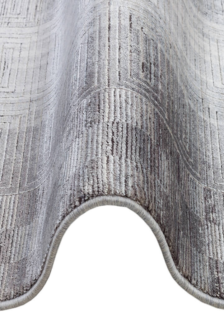 Luxury Diamond Modern Rönesans Viskon Halı Da03 Gri - 4