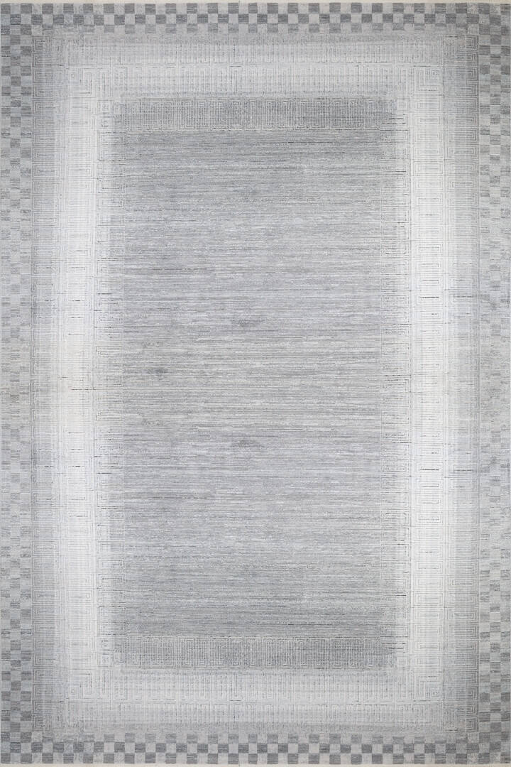 Luxury Diamond Modern Rönesans Viskon Halı Da03 Gri - 1