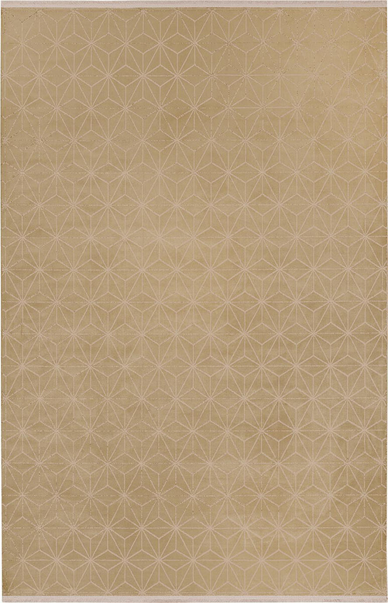 Modern Belmond Sade Tek Renk İpeksi Bambu Halı Bl01 Gold - Frenda