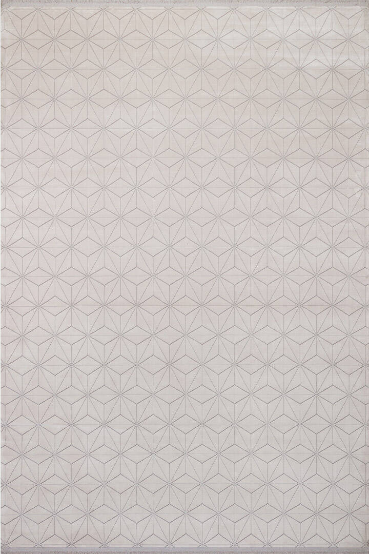 Modern Belmond Sade Tek Renk İpeksi Bambu Halı Bl01 Krem - 1