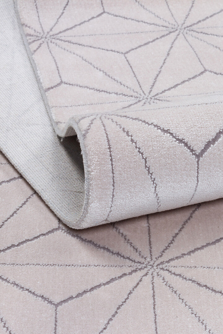 Modern Belmond Sade Tek Renk İpeksi Bambu Halı Bl01 Krem - 4