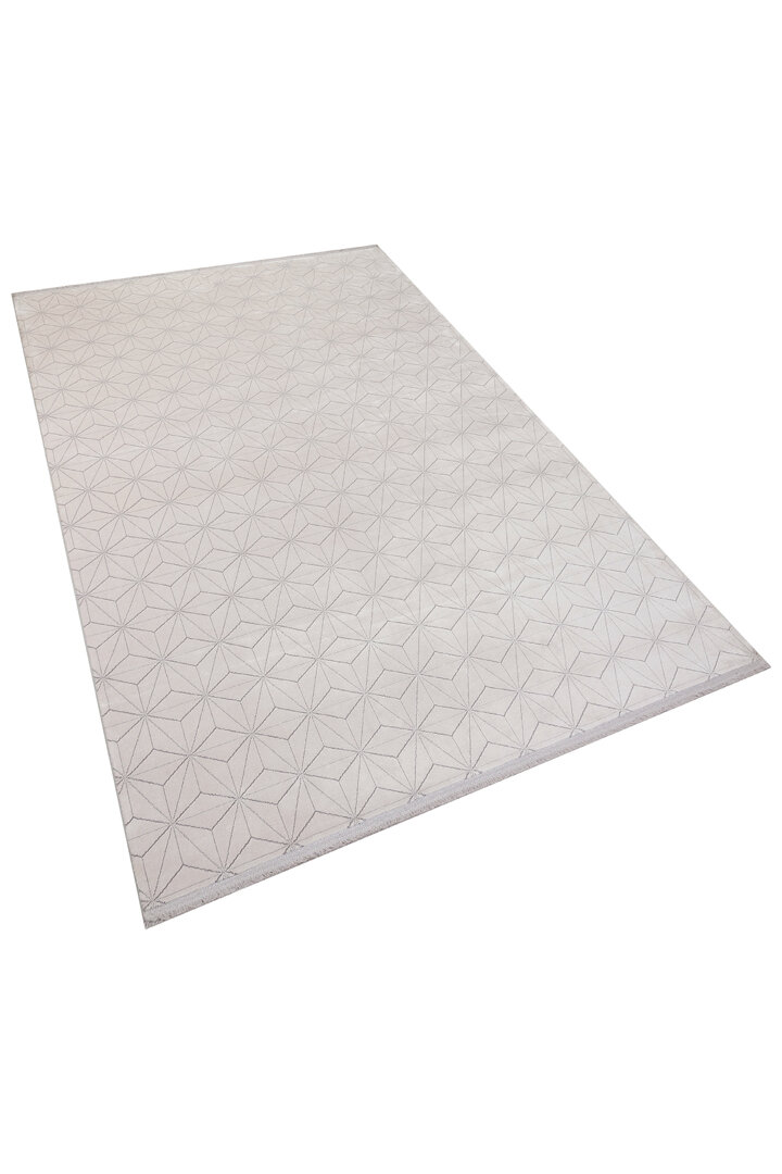 Modern Belmond Sade Tek Renk İpeksi Bambu Halı Bl01 Krem - Frenda (1)