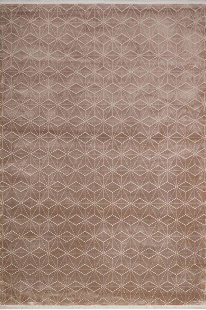 Modern Belmond Sade Tek Renk İpeksi Bambu Halı Bl01 Vizon - 1