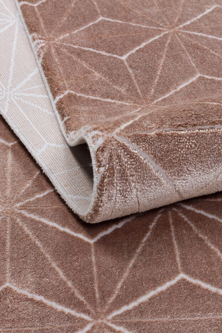 Modern Belmond Sade Tek Renk İpeksi Bambu Halı Bl01 Vizon - 4