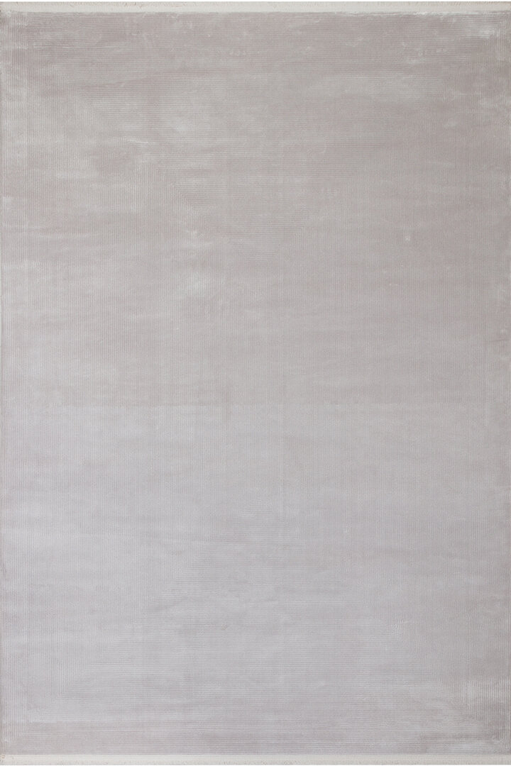 Modern Belmond Sade Tek Renk İpeksi Bambu Halı Bl02 Gri - Frenda
