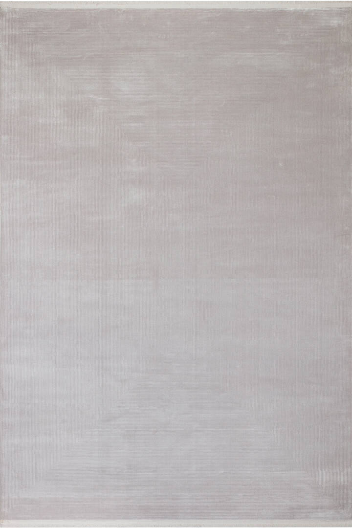 Modern Belmond Sade Tek Renk İpeksi Bambu Halı Bl02 Gri - 1