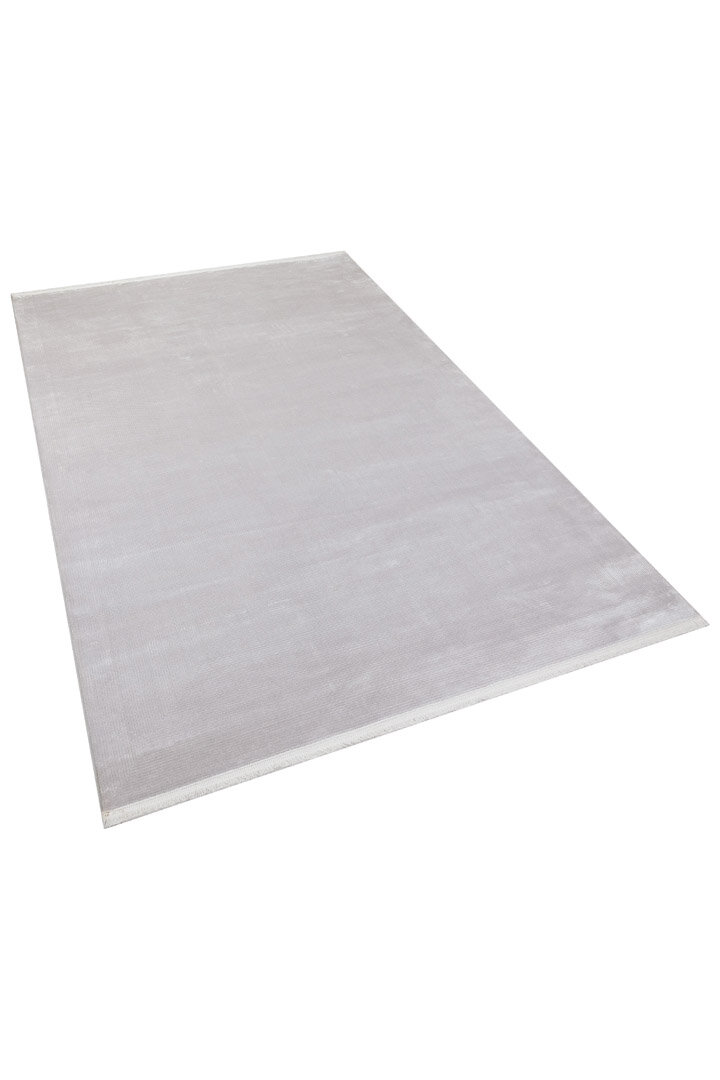 Modern Belmond Sade Tek Renk İpeksi Bambu Halı Bl02 Gri - Frenda (1)