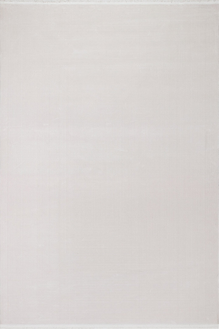 Modern Belmond Sade Tek Renk İpeksi Bambu Halı Bl02 Krem - Frenda