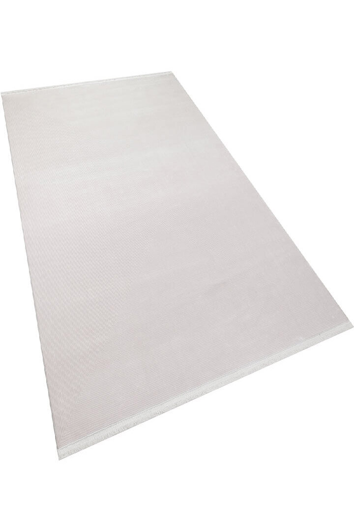 Modern Belmond Sade Tek Renk İpeksi Bambu Halı Bl02 Krem - Frenda (1)