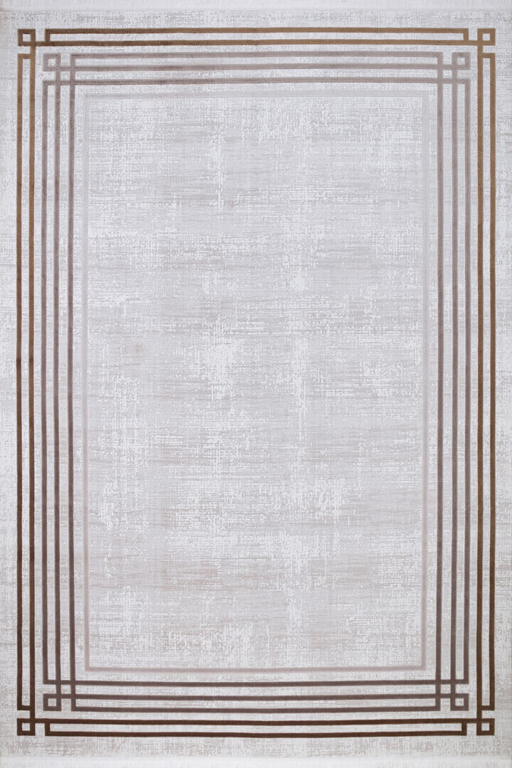 Mystik Modern Çerçeveli Halı 20405 Kahve - Frenda (1)