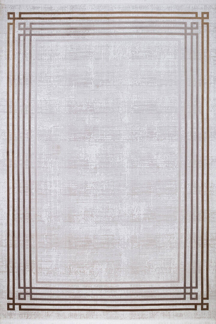 Mystik Modern Çerçeveli Halı 20405 Kahve - 2