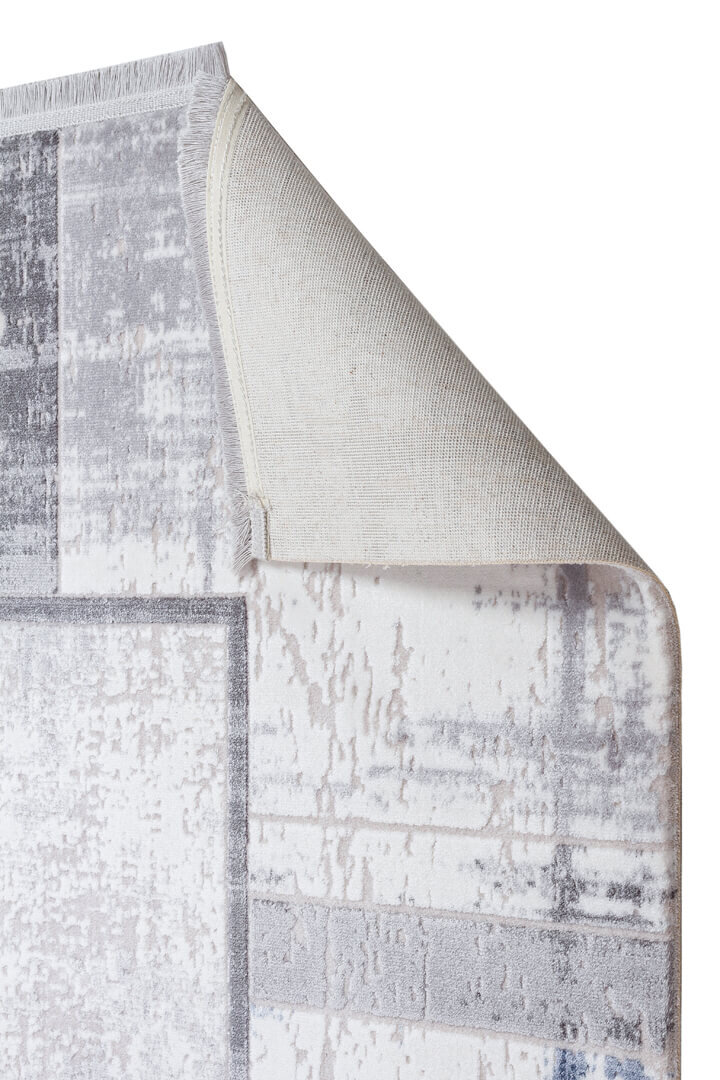Mystik Modern Desenli Çerçeveli Halı 20390 Gri - 4