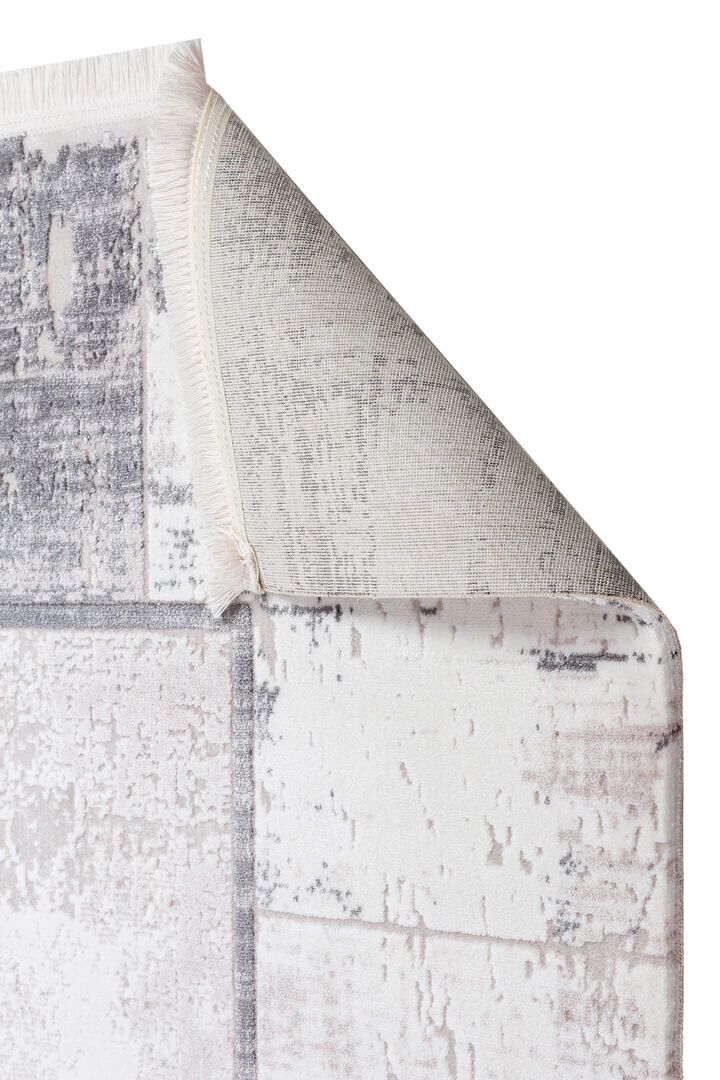 Mystik Modern Desenli Çerçeveli Halı 20390 Kemik - 4