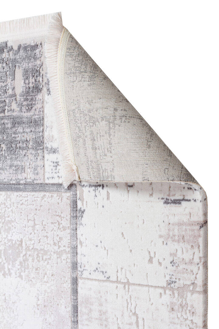 Mystik Modern Desenli Çerçeveli Halı 20390 Kemik - 4