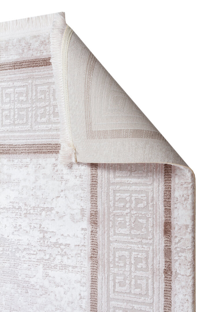 Mystik Modern Desenli Çerçeveli Halı 20433 Bej - 3