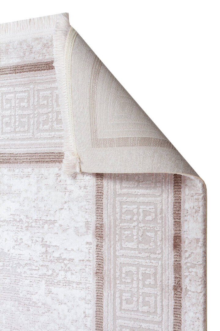 Mystik Modern Desenli Çerçeveli Halı 20433 Bej - 3