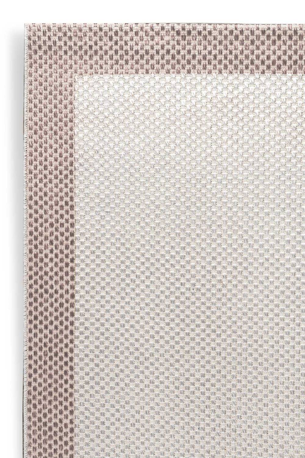 Natura Modern Hasır Görünümlü Çerçeveli Oval Halı Sütlü Kahve Krem NTR-01 - 4