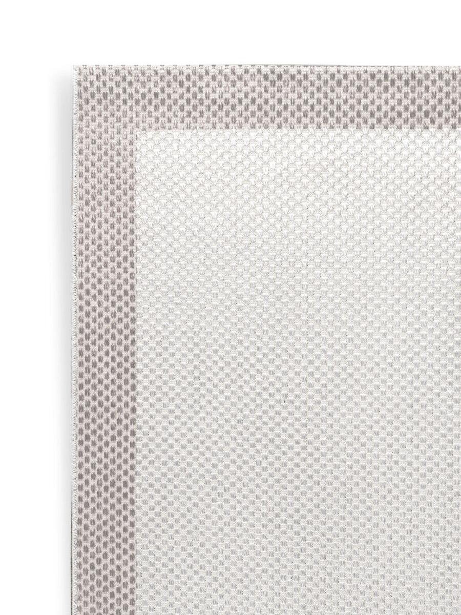 Natura Modern Hasır Görünümlü Çerçeveli Yuvarlak Halı Sütlü Kahve Krem NTR-01 - 3