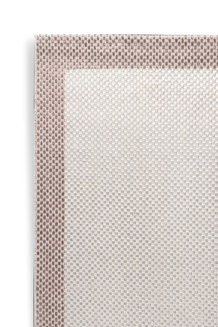 Natura Sisal Hasır Görünümlü Çerçeveli Halı Ntr01 Sütlü Kahve-Krem - 2