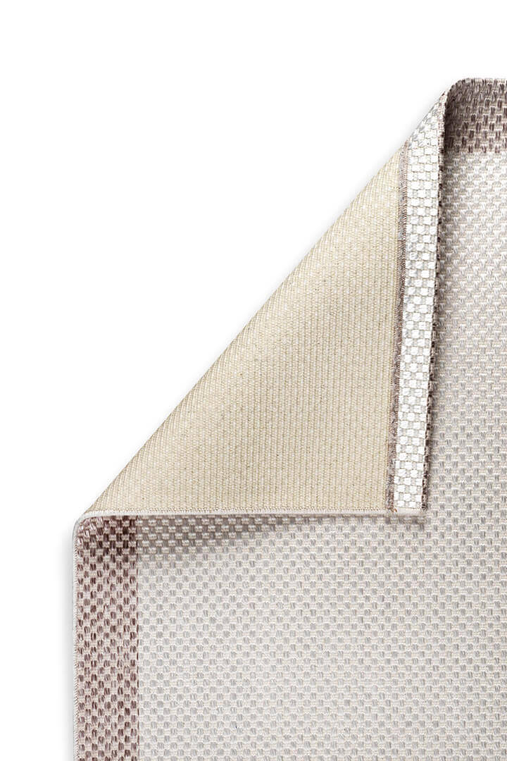 Natura Sisal Hasır Görünümlü Çerçeveli Halı Ntr01 Sütlü Kahve-Krem - 3