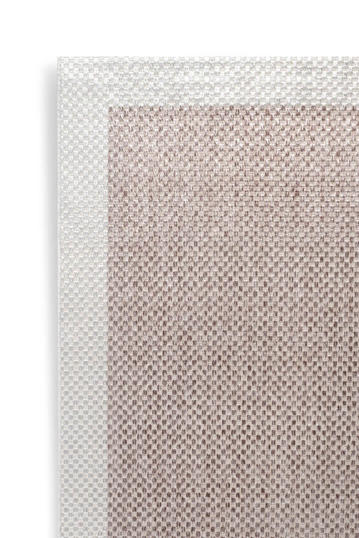 Natura Sisal Hasır Görünümlü Çerçeveli Halı Ntr02 Krem-Sütlü Kahve - 2