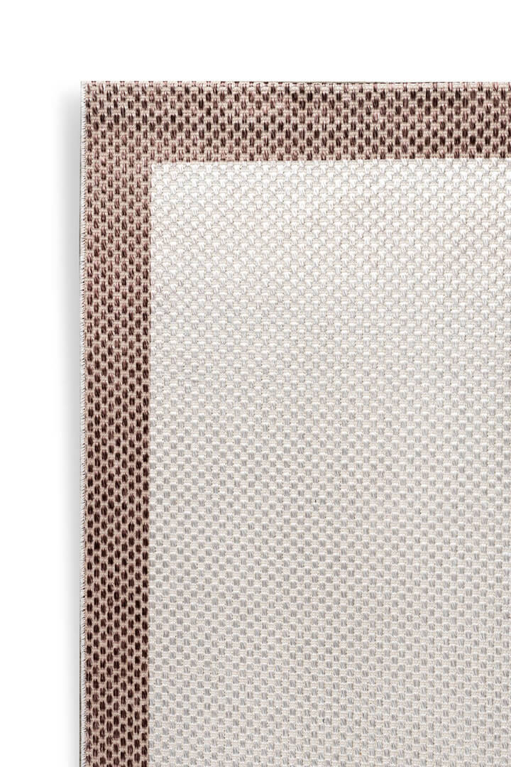 Natura Sisal Hasır Görünümlü Çerçeveli Halı Ntr03 Kahve-Krem - 2