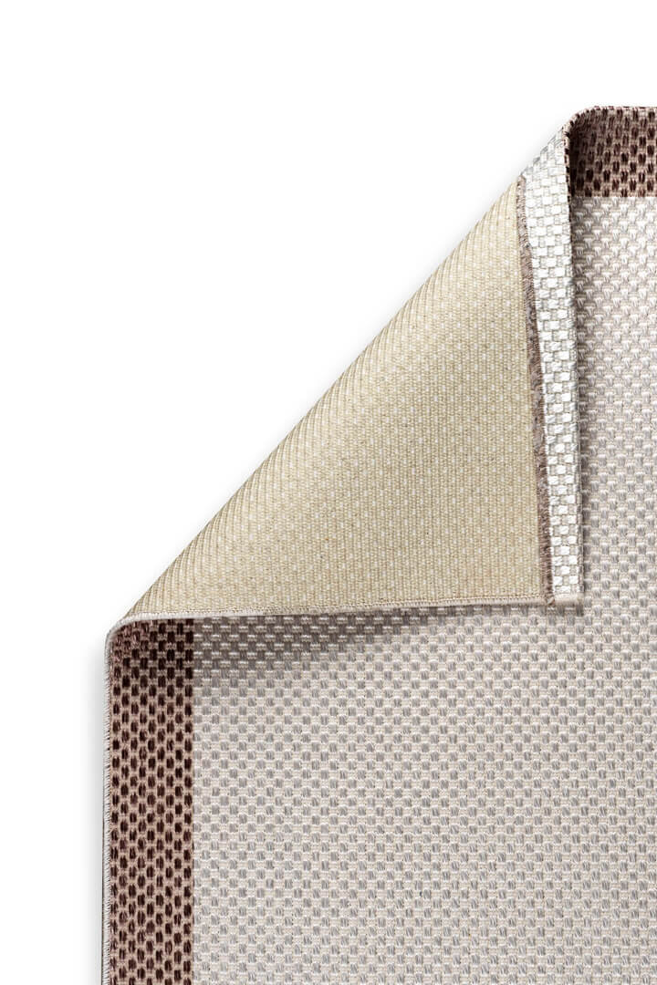 Natura Sisal Hasır Görünümlü Çerçeveli Halı Ntr03 Kahve-Krem - 3