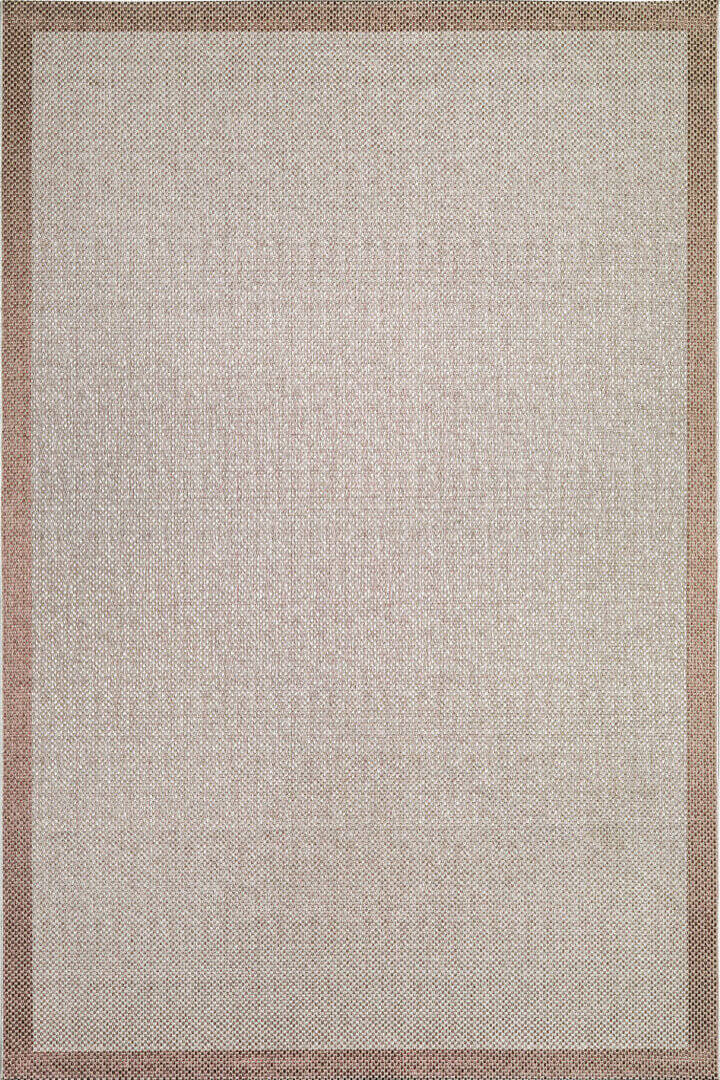 Natura Sisal Hasır Görünümlü Çerçeveli Halı Ntr04 Kahve-Sütlü Kahve - 1