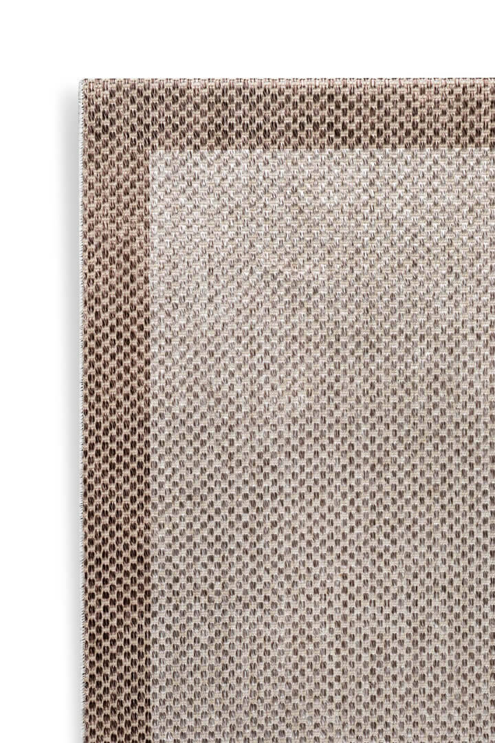 Natura Sisal Hasır Görünümlü Çerçeveli Halı Ntr04 Kahve-Sütlü Kahve - 2