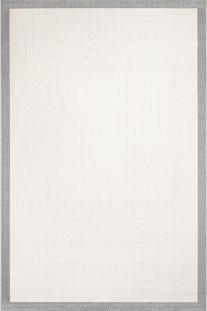 Natura Sisal Hasır Görünümlü Çerçeveli Halı Ntr08 Gri-Krem 