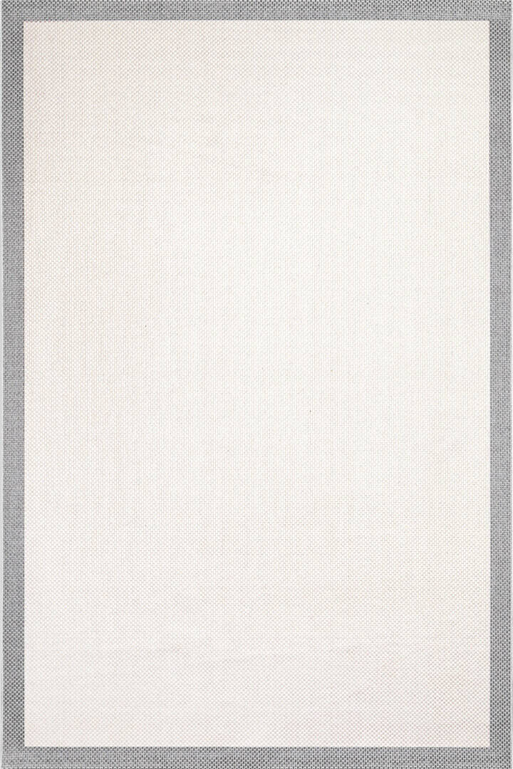 Natura Sisal Hasır Görünümlü Çerçeveli Halı Ntr08 Gri-Krem - 1