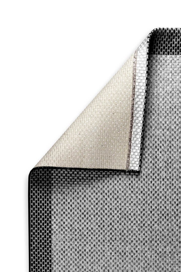 Natura Sisal Hasır Görünümlü Çerçeveli Halı Ntr10 Siyah-Gri - 3