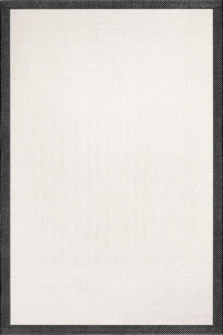 Natura Sisal Hasır Görünümlü Çerçeveli Halı Ntr11 Siyah-Krem 