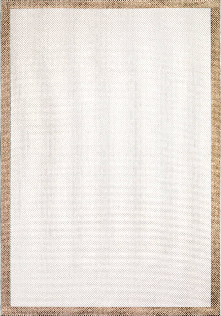 Natura Sisal Hasır Görünümlü Çerçeveli Halı Ntr12 Bej-Krem - 1