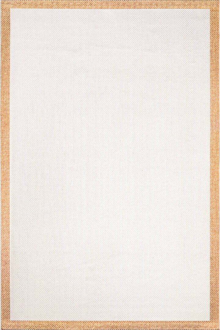 Natura Sisal Hasır Görünümlü Çerçeveli Halı Ntr14 Sarı-Krem - 1