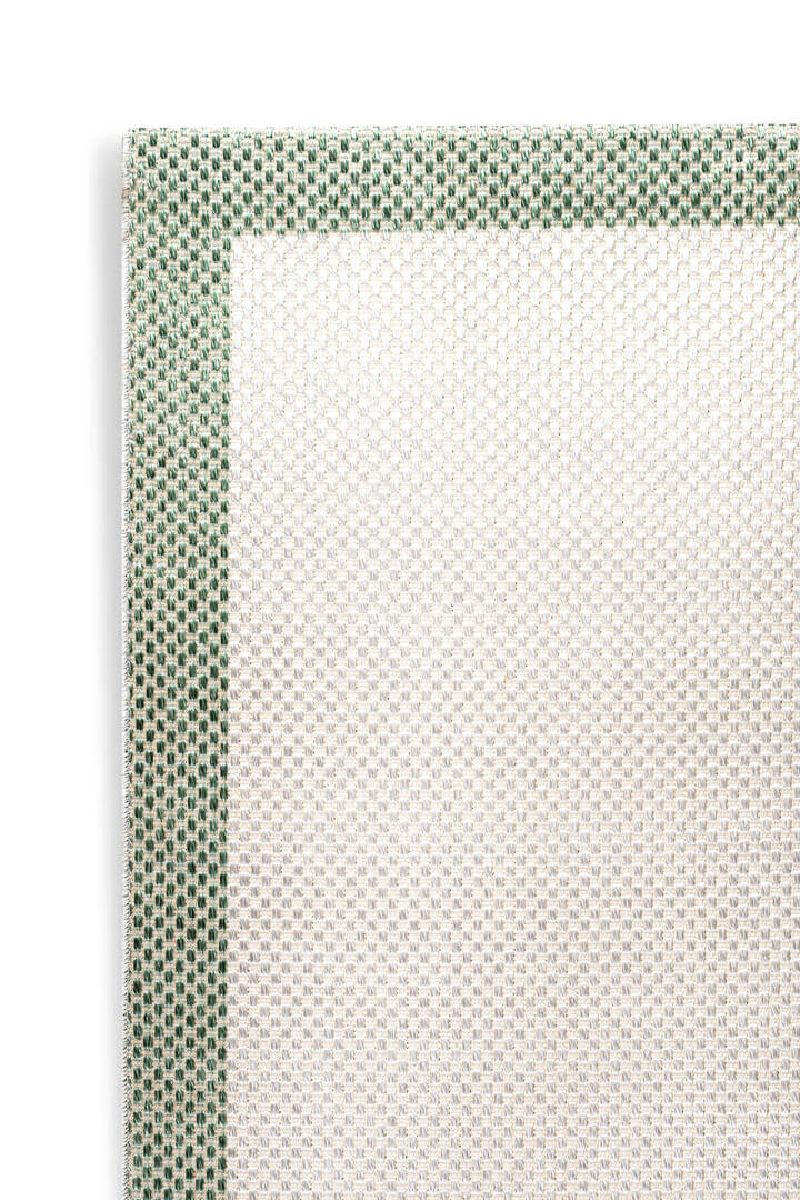 Natura Sisal Hasır Görünümlü Çerçeveli Halı Ntr15 Yeşil-Krem - 2