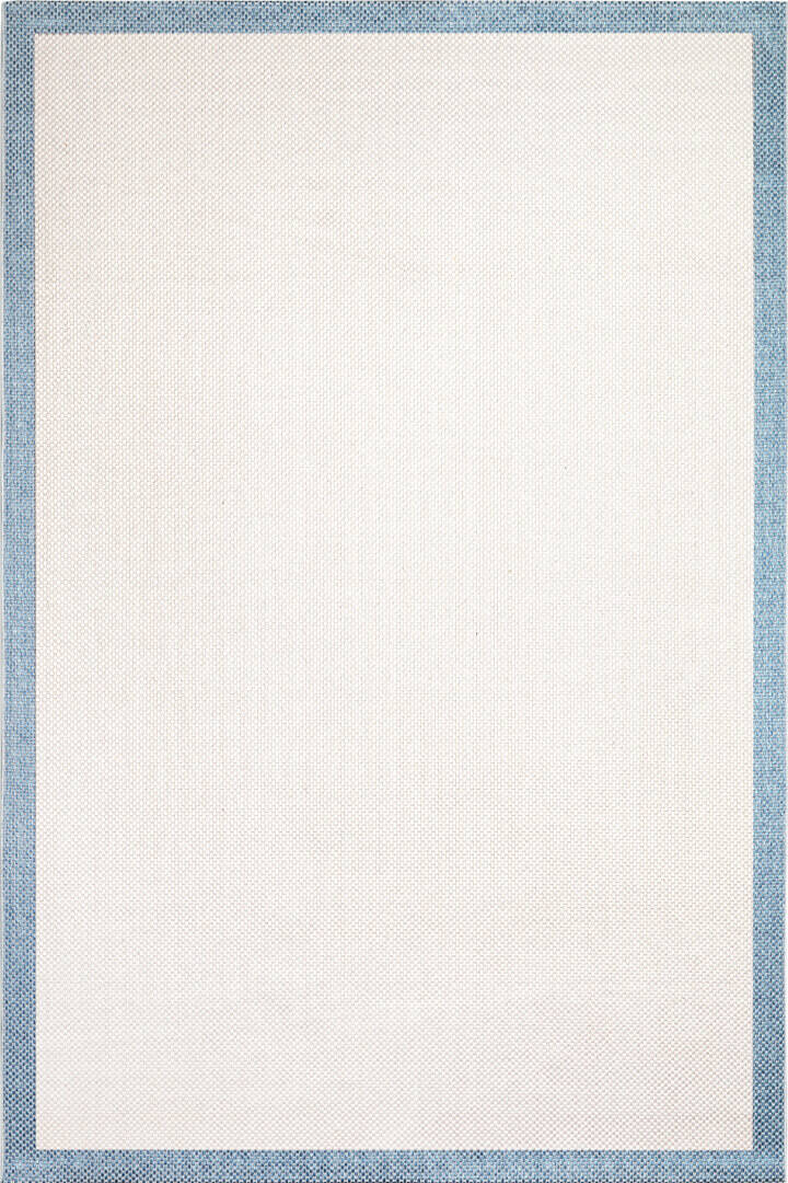 Natura Sisal Hasır Görünümlü Çerçeveli Halı Ntr16 Mavi-Krem - 1