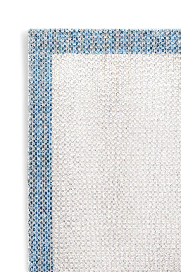 Natura Sisal Hasır Görünümlü Çerçeveli Halı Ntr16 Mavi-Krem - 2