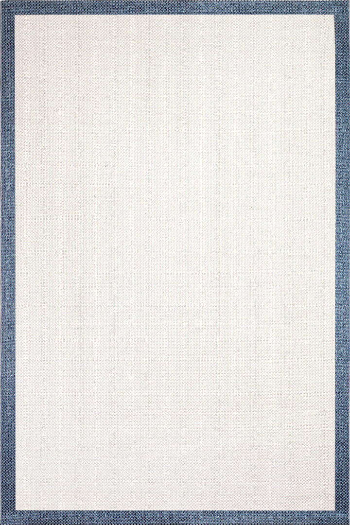 Natura Sisal Hasır Görünümlü Çerçeveli Halı Ntr17 Lacivert-Krem 