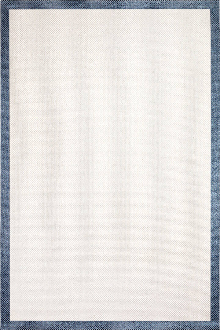 Natura Sisal Hasır Görünümlü Çerçeveli Halı Ntr17 Lacivert-Krem - 1