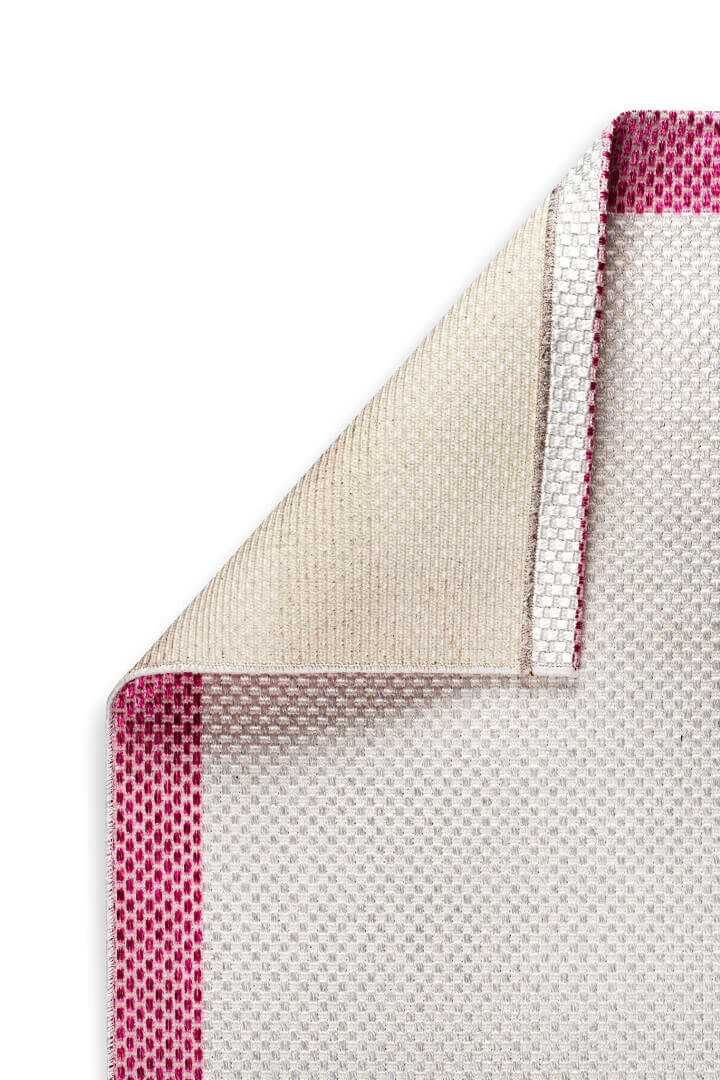 Natura Sisal Hasır Görünümlü Çerçeveli Halı Ntr19 Fuşya-Krem - 3