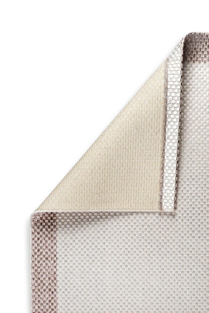 Natura Sisal Hasır Görünümlü Çerçeveli Oval Halı Ntr01 Sütlü Kahve-Krem - 3