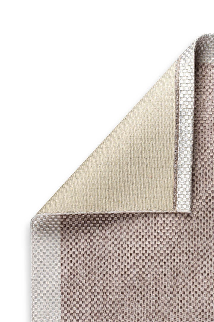 Natura Sisal Hasır Görünümlü Çerçeveli Oval Halı Ntr02 Krem-Sütlü Kahve - 3