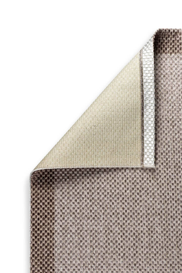 Natura Sisal Hasır Görünümlü Çerçeveli Oval Halı Ntr04 Kahve-Sütlü Kahve - 3