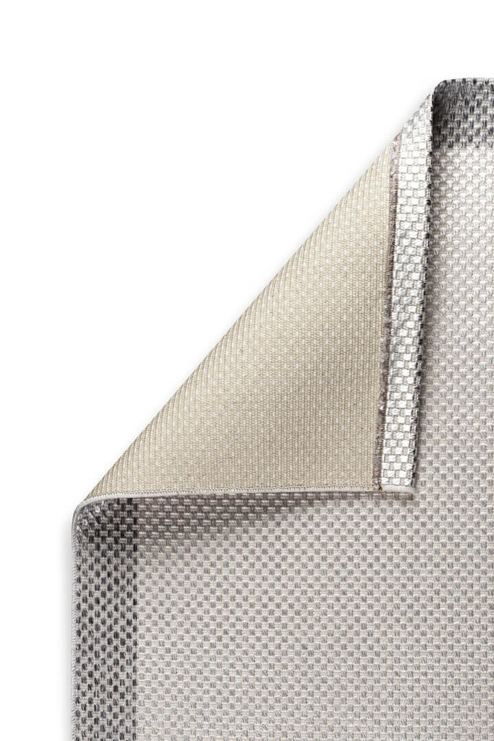 Natura Sisal Hasır Görünümlü Çerçeveli Oval Halı Ntr08 Gri-Krem - 3