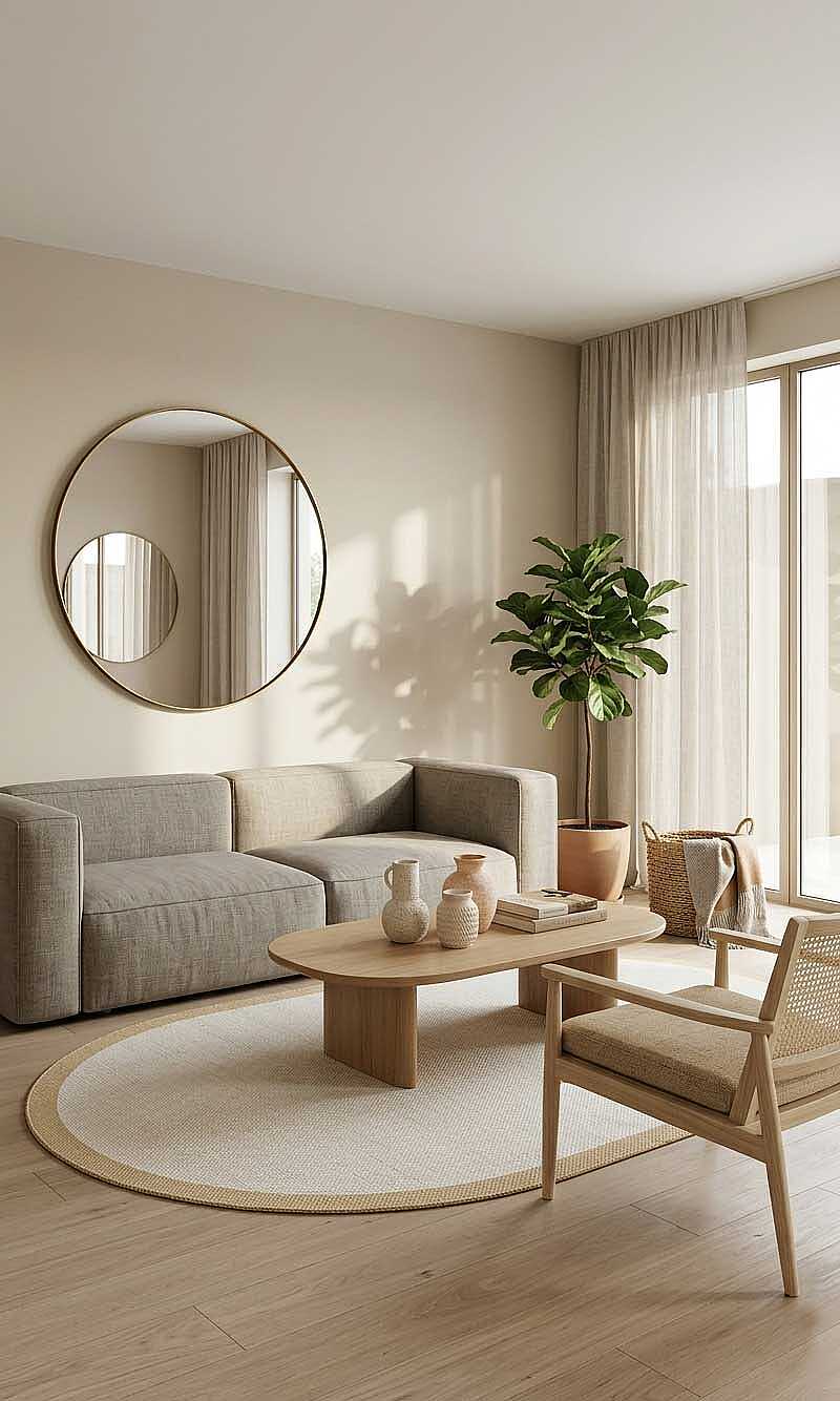 Natura Sisal Hasır Görünümlü Çerçeveli Oval Halı Ntr14 Sarı-Krem 